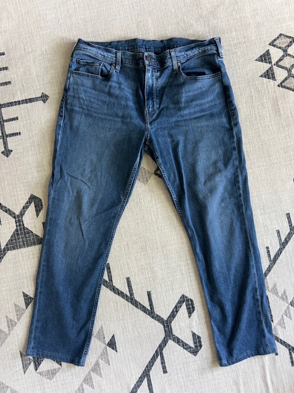 PAIGE Slim Straight Jeans in Deep Blue